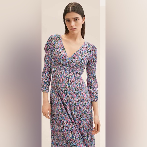 🚨Floral Long Sleeve Dress by MNG size 4 - Picture 1 of 9